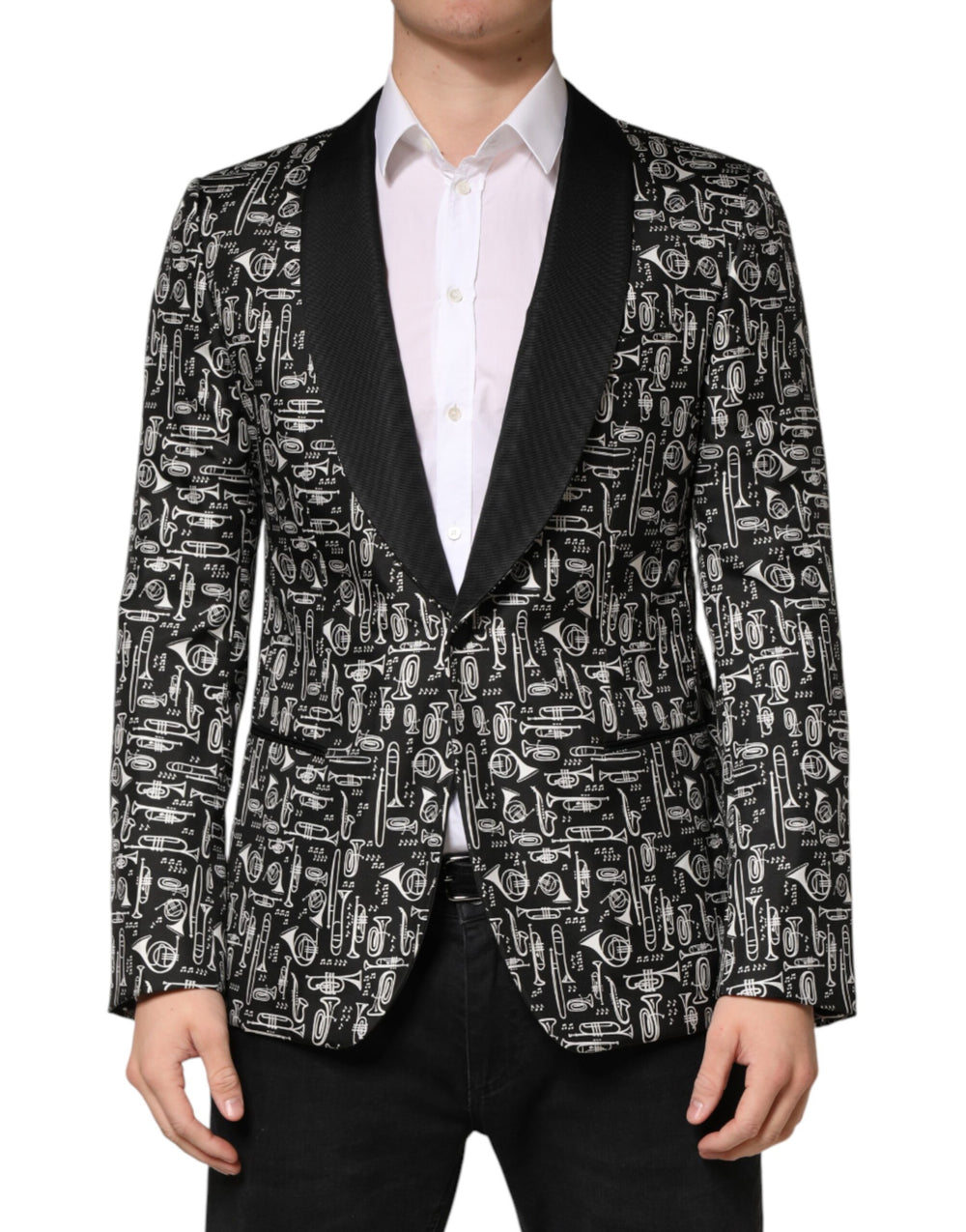 Dolce & Gabbana Silk Blazer in Black