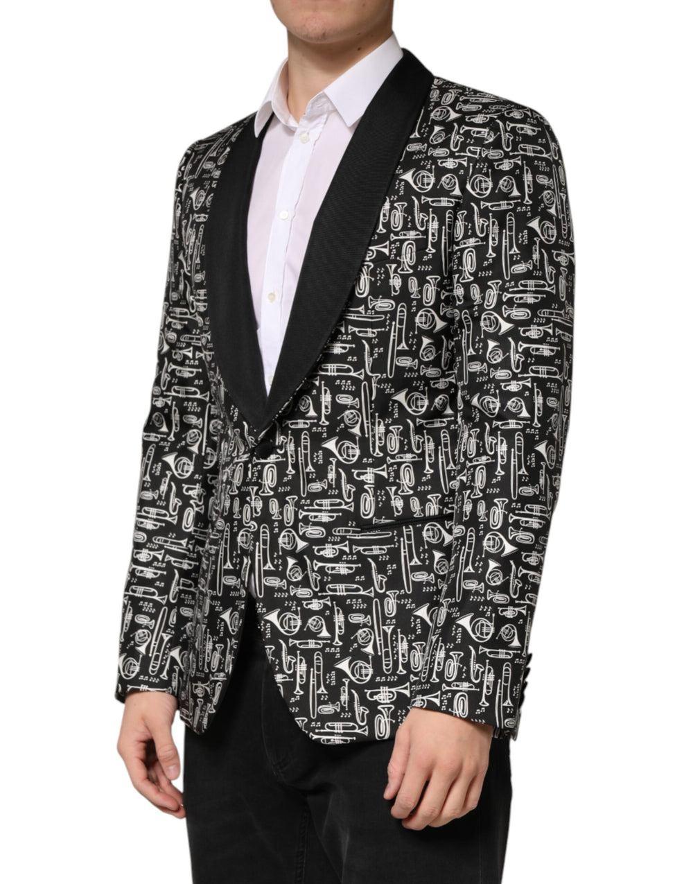 Dolce & Gabbana Silk Blazer in Black