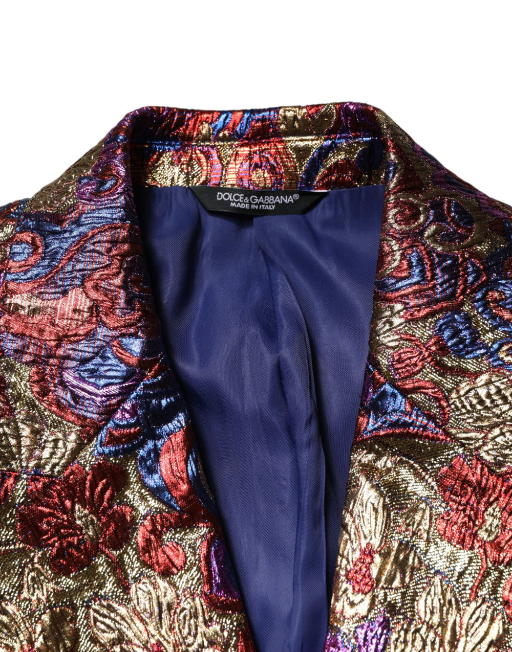 Dolce & Gabbana Multicolor Jacquard Single-Breasted Blazer