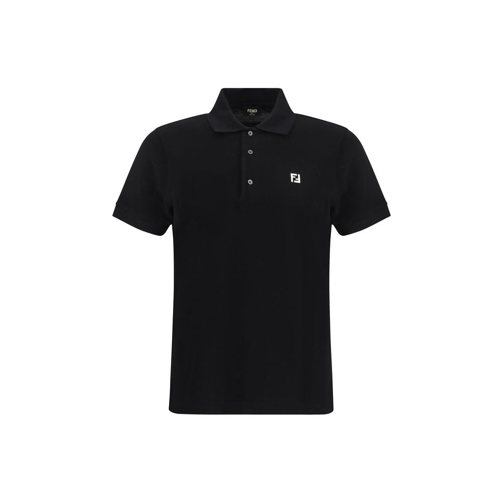 Fendi Black Cotton Polo Shirt mens luxury fashion - Mens Edit