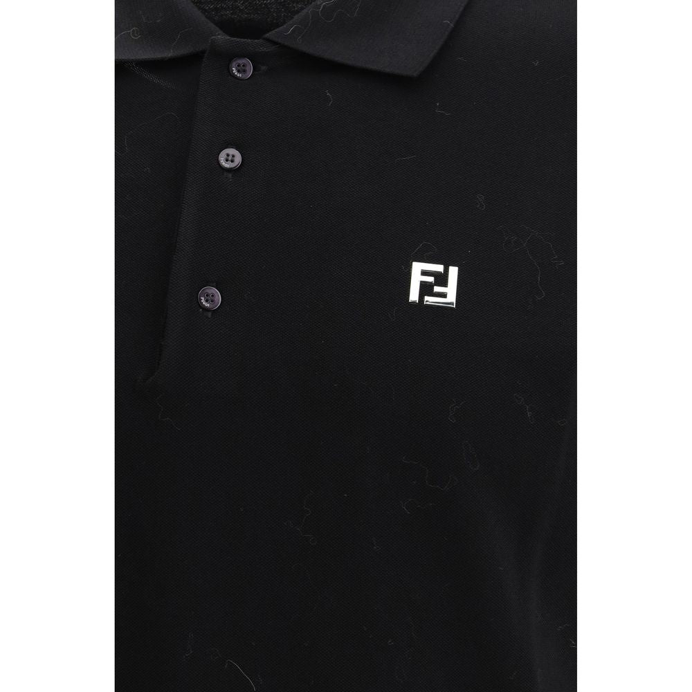 Fendi Βαμβακερό Polo σε Μαύρο
