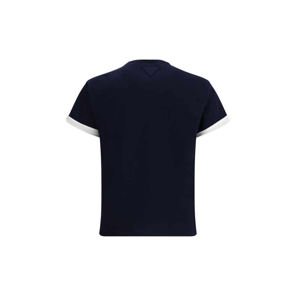 Prada 100% Cotton Jersey T-Shirt in White