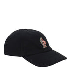 Moncler Black Polyester Baseball Cap with Logo - Luxury | Mens Edit