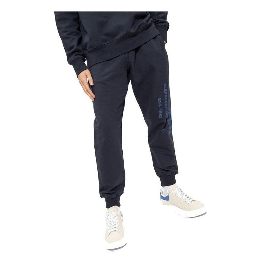 Alexander McQueen Blue Cotton Joggers (Workout Pants) mens luxury fashion - MENS EDIT