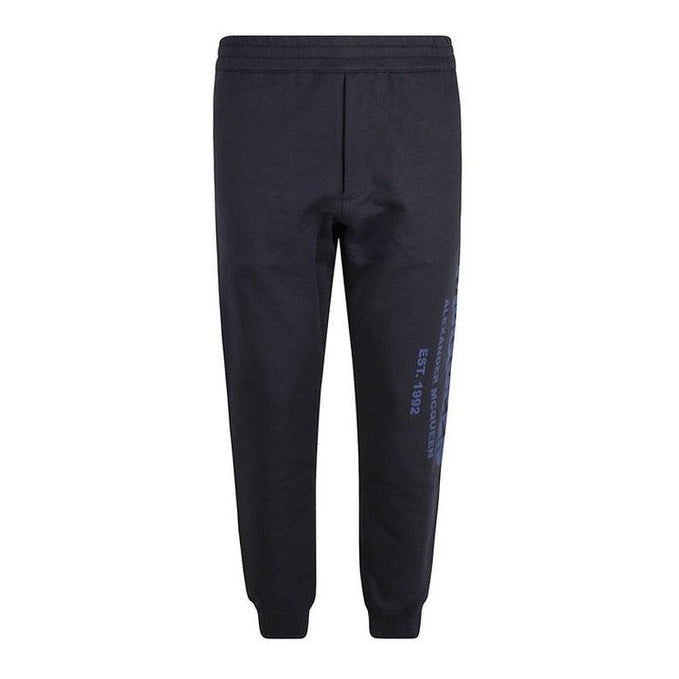 Alexander McQueen Blue Cotton Joggers (Workout Pants) mens luxury fashion - MENS EDIT