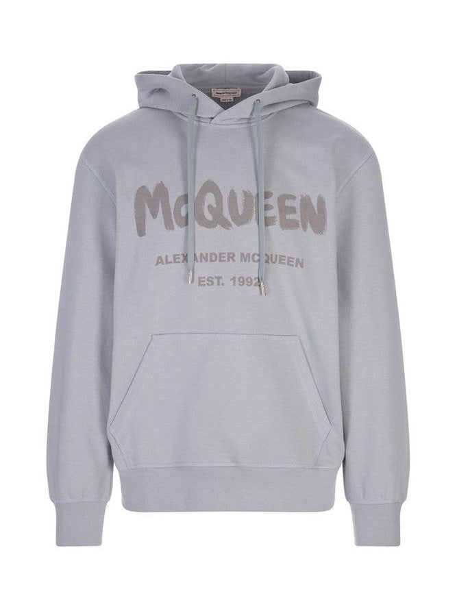 Alexander McQueen Gray Cotton Sweatshirt mens luxury fashion - MENS EDIT