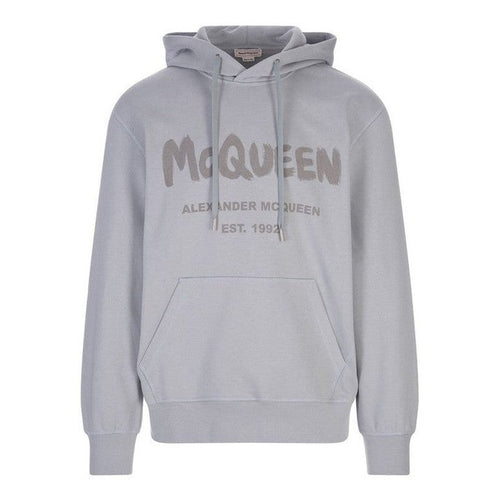 Alexander McQueen Gray Cotton Sweatshirt mens luxury fashion - MENS EDIT