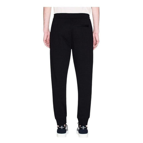 Armani Exchange Black Cotton Joggers (Workout Pants) mens luxury fashion - Mens Edit