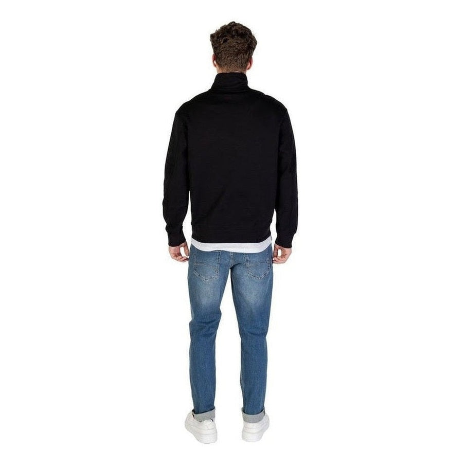 Armani Exchange Black Cotton Sweatshirt mens luxury fashion - Mens Edit