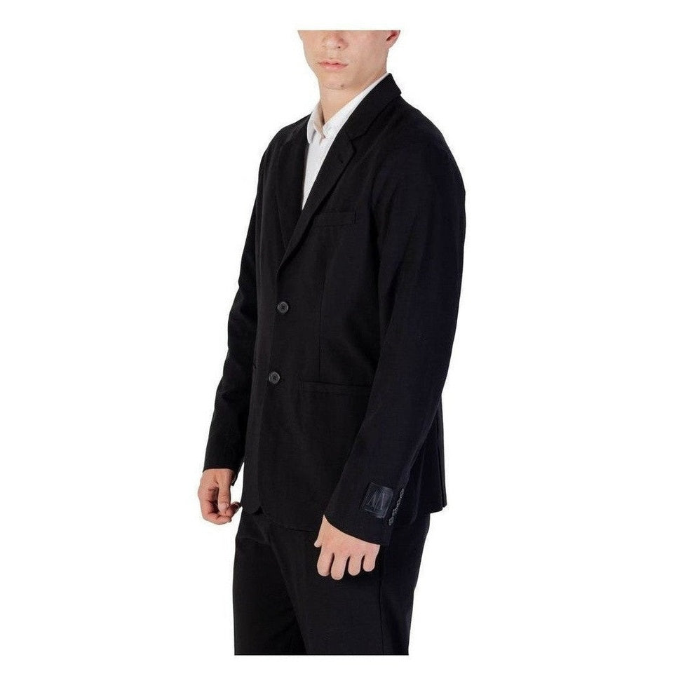 Armani Exchange Black Lyocell Blazer mens luxury fashion - Mens Edit