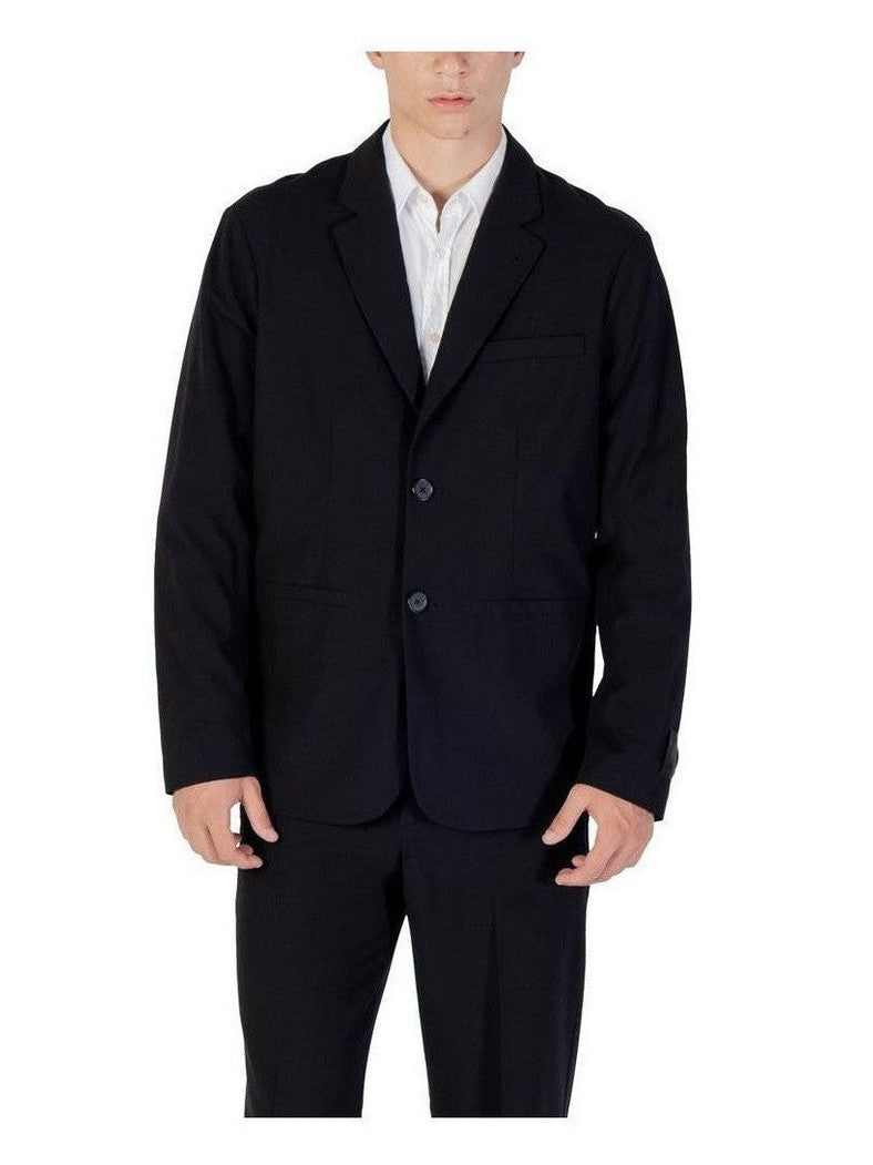 Armani Exchange Black Lyocell Blazer mens luxury fashion - Mens Edit