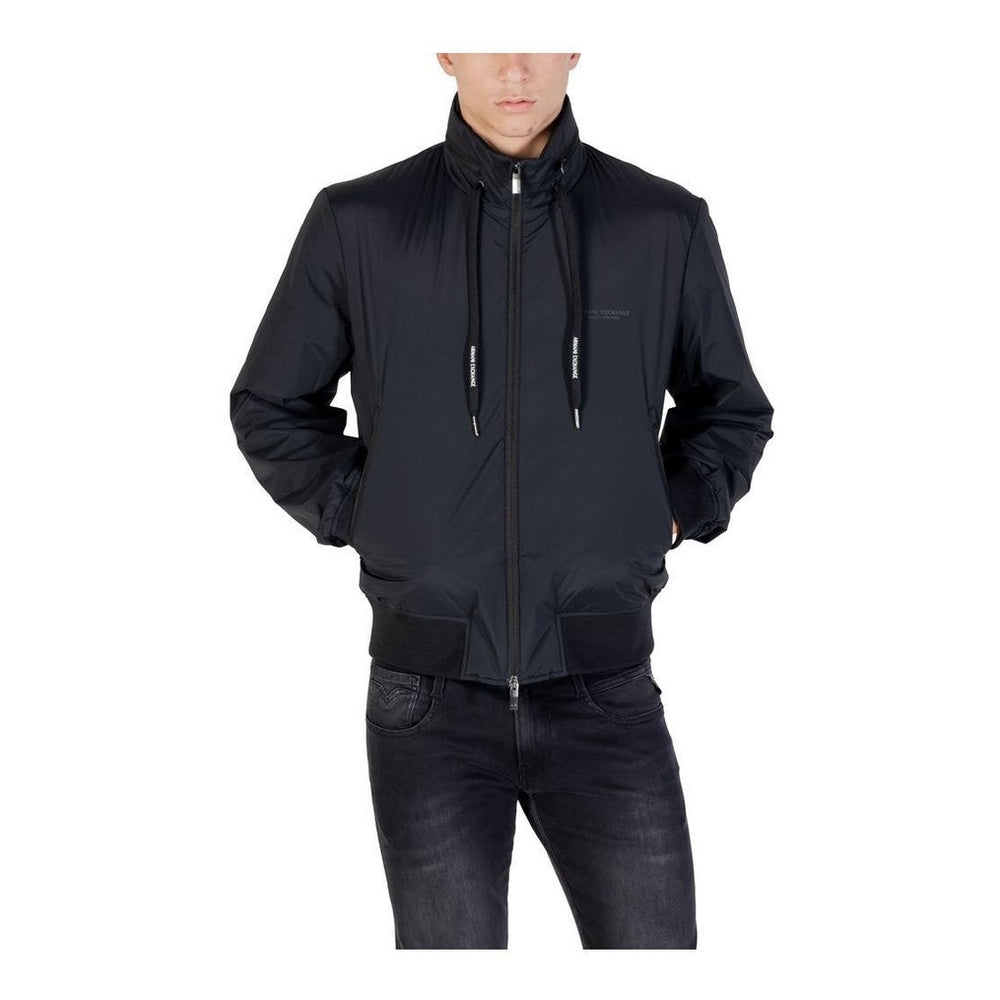 Armani Exchange Black Polyamide Bomber mens luxury fashion - Mens Edit