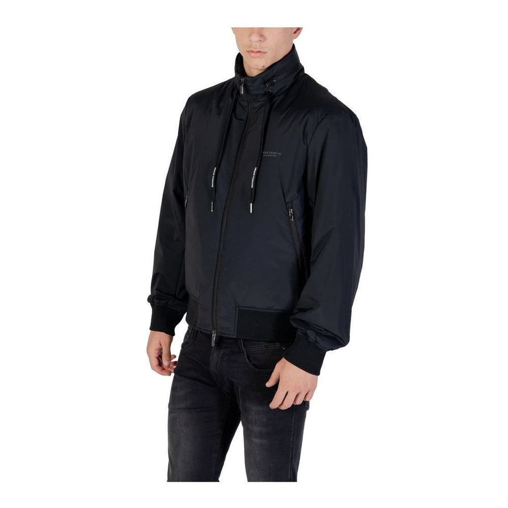 Armani Exchange Black Polyamide Bomber mens luxury fashion - Mens Edit