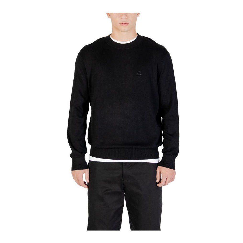 Armani Exchange Black Viscose Sweatshirt mens luxury fashion - Mens Edit