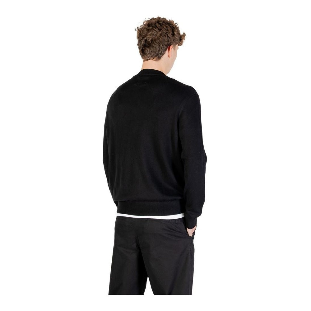Armani Exchange Black Viscose Sweatshirt mens luxury fashion - Mens Edit