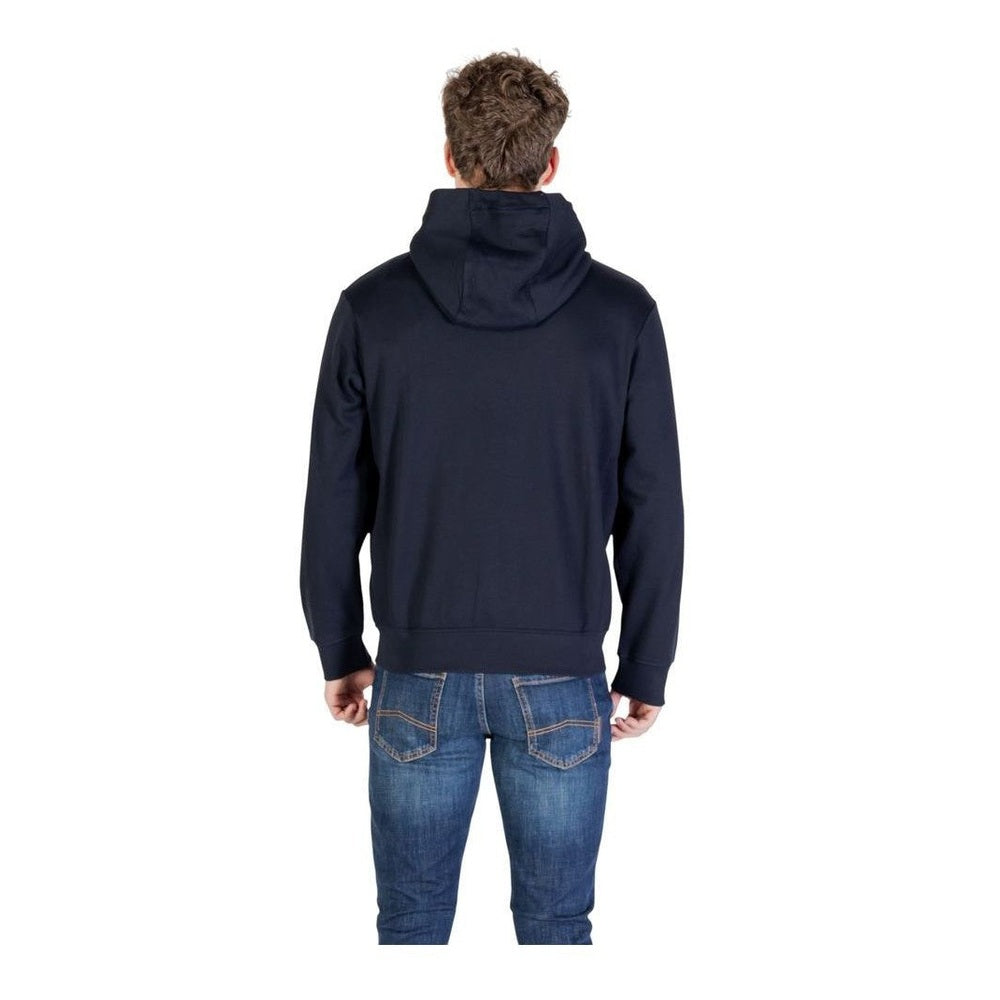 Armani Exchange Blue Cotton Hoodie mens luxury fashion - Mens Edit