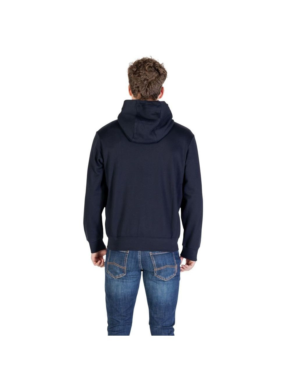 Armani Exchange Blue Cotton Hoodie mens luxury fashion - Mens Edit