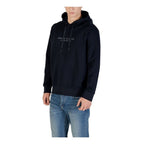 Armani Exchange Blue Cotton Hoodie mens luxury fashion - Mens Edit