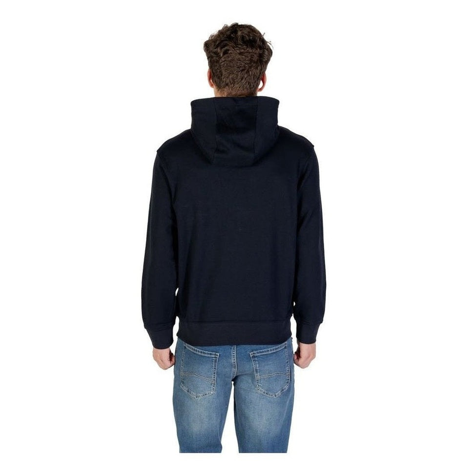 Armani Exchange Blue Cotton Hoodie mens luxury fashion - Mens Edit