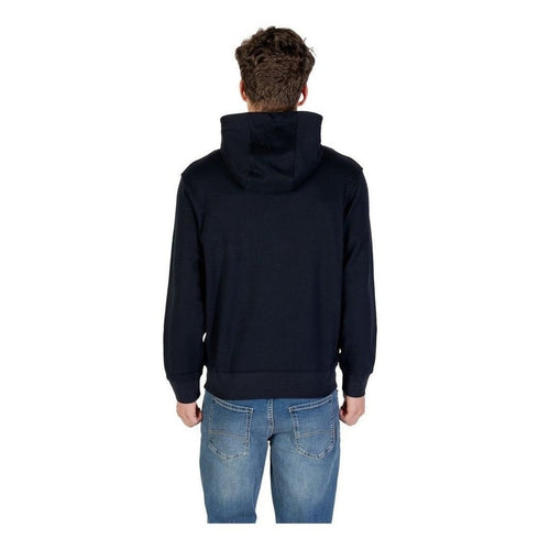Armani Exchange Blue Cotton Hoodie mens luxury fashion - Mens Edit