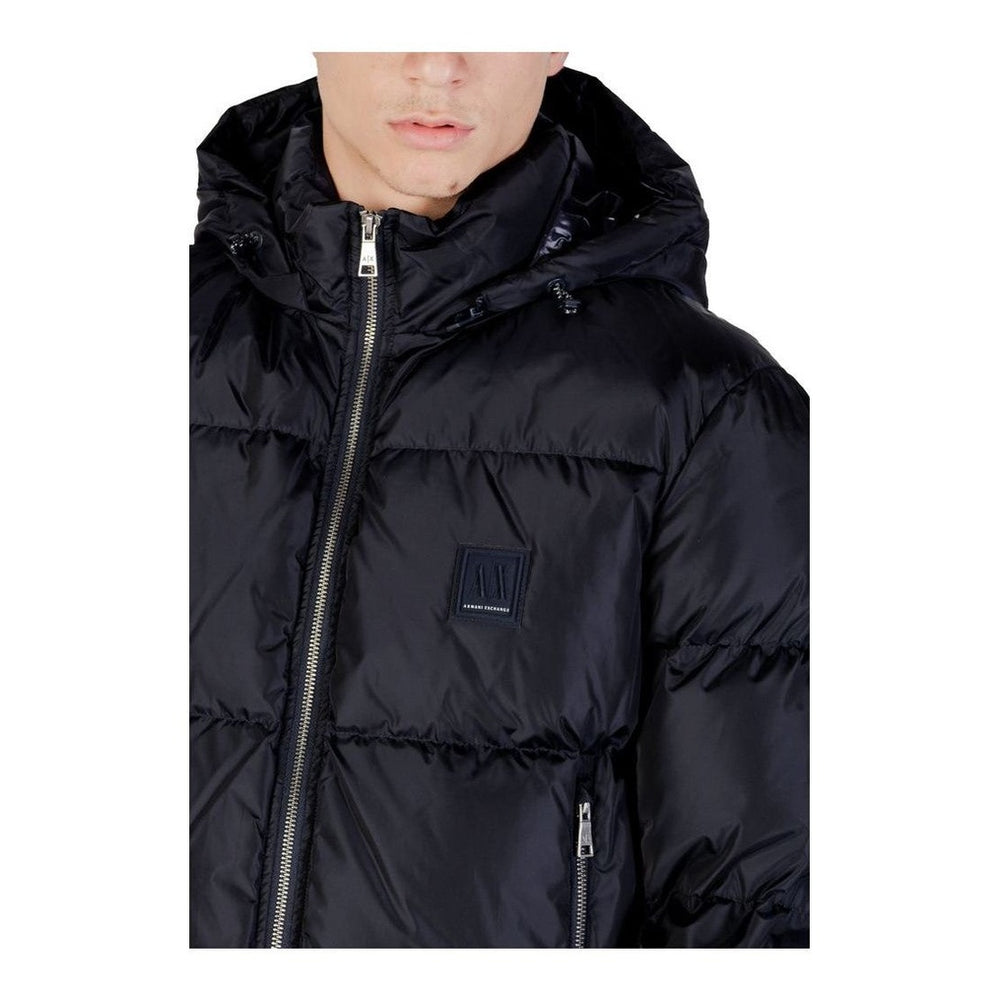 Armani Exchange Blue Polyamide Coat mens luxury fashion - Mens Edit