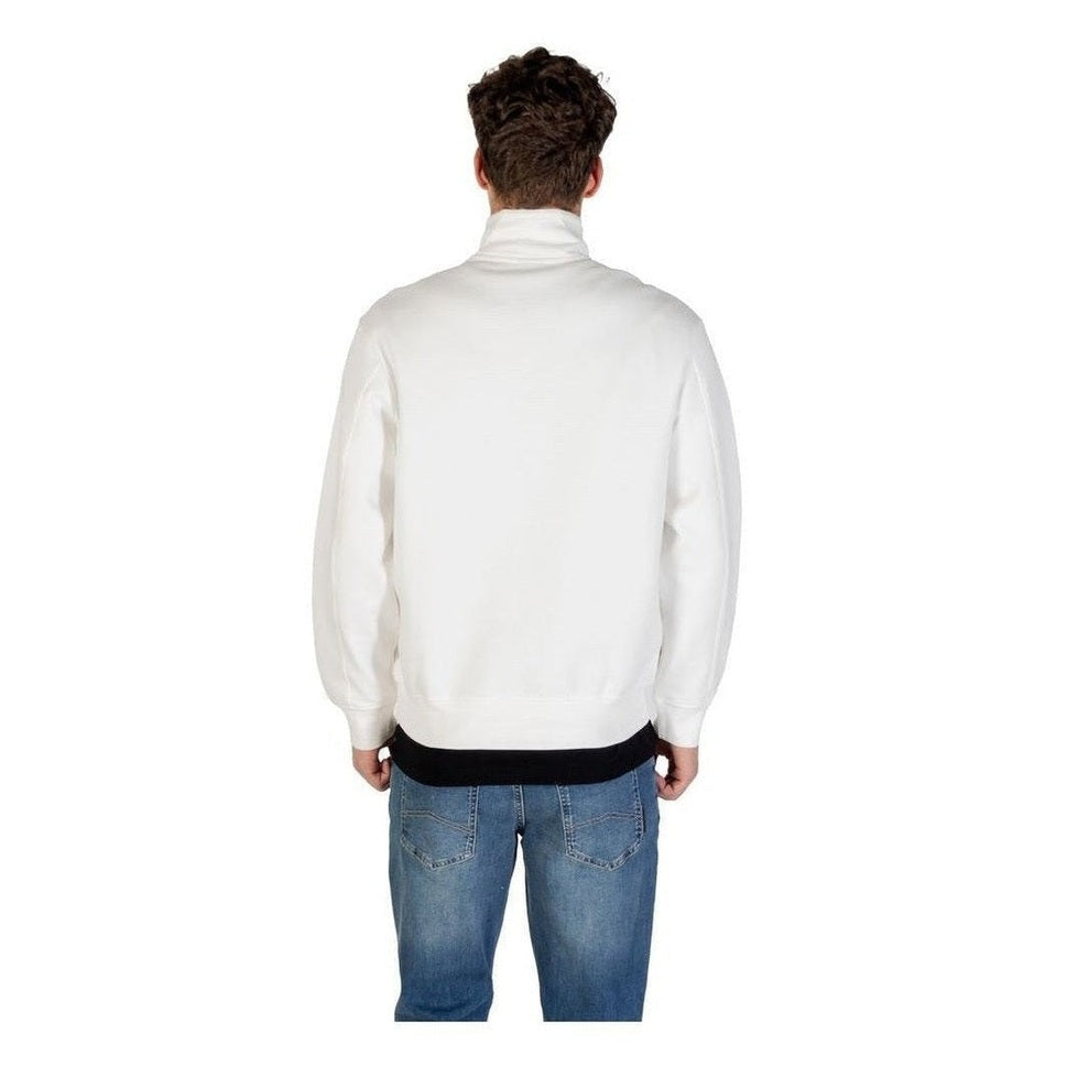 Armani Exchange Cream Cotton Sweatshirt mens luxury fashion - Mens Edit