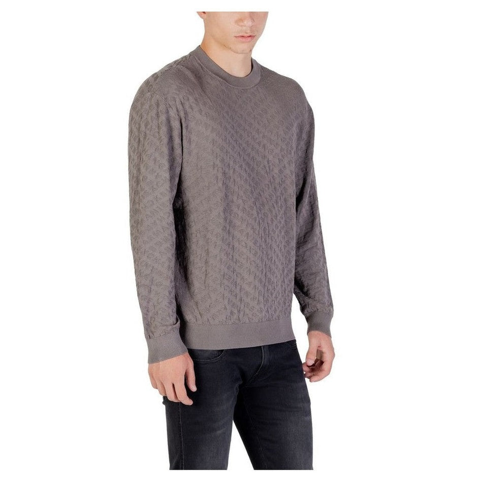 Armani Exchange Gray Polyamide Sweatshirt mens luxury fashion - Mens Edit
