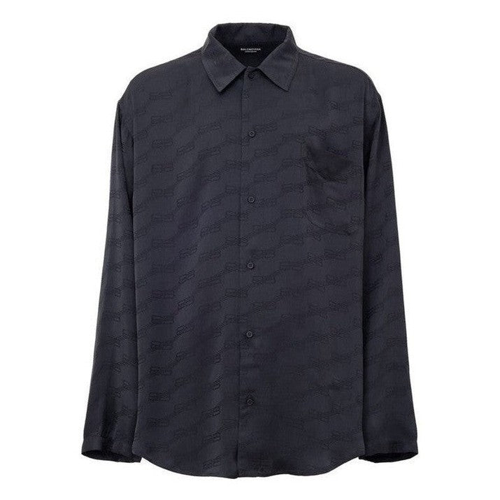 Balenciaga Gray Viscose Dress Shirt mens luxury fashion - MENS EDIT
