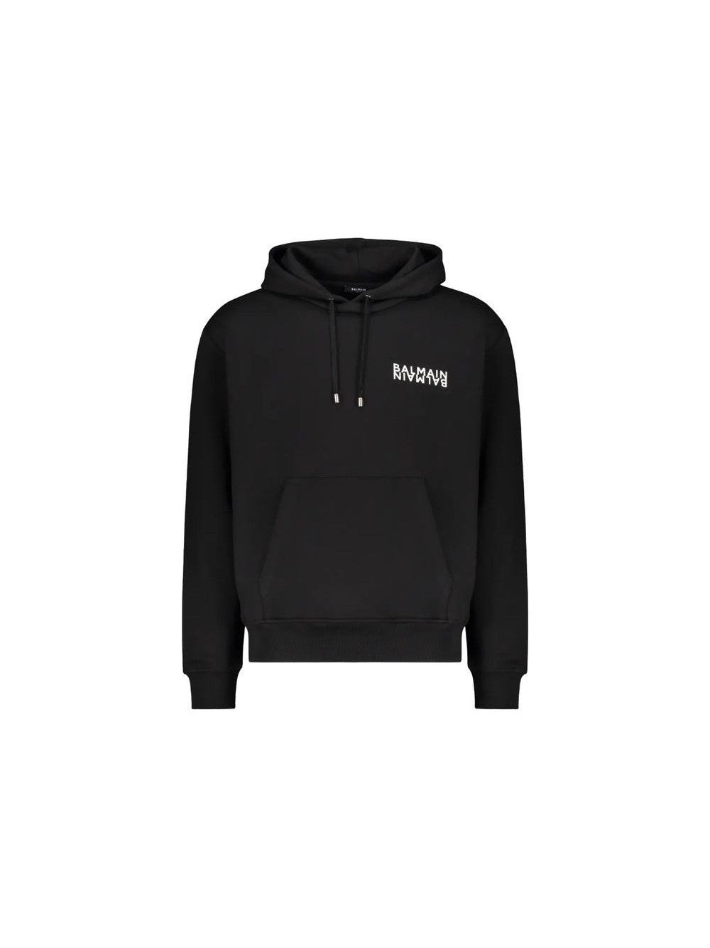 Balmain Black Cotton Hoodie mens luxury fashion - Mens Edit