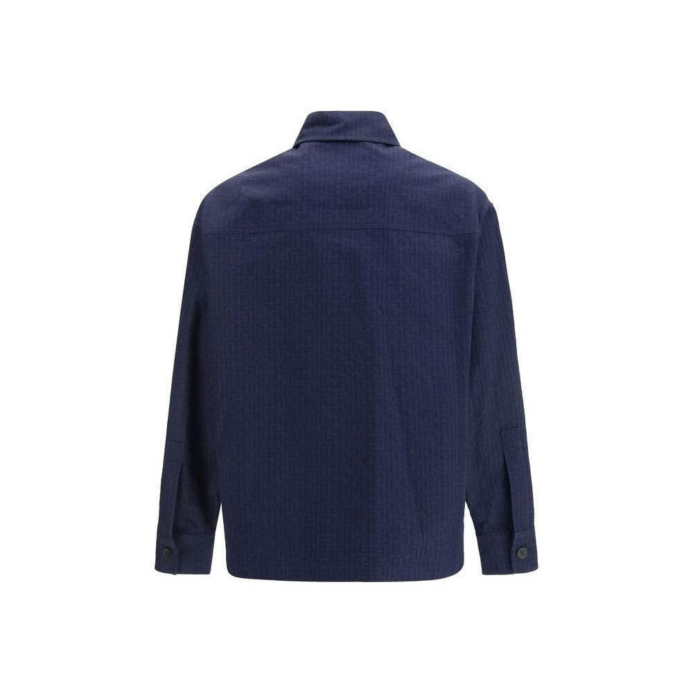 Balmain Blue Cotton Coat mens luxury fashion - Mens Edit