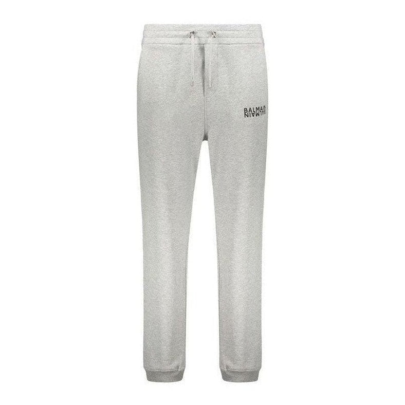 Balmain Gray Cotton Joggers (Workout Pants) mens luxury fashion - Mens Edit