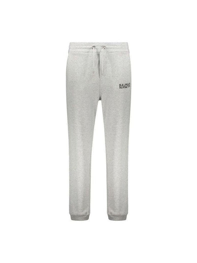 Balmain Gray Cotton Joggers (Workout Pants) mens luxury fashion - Mens Edit