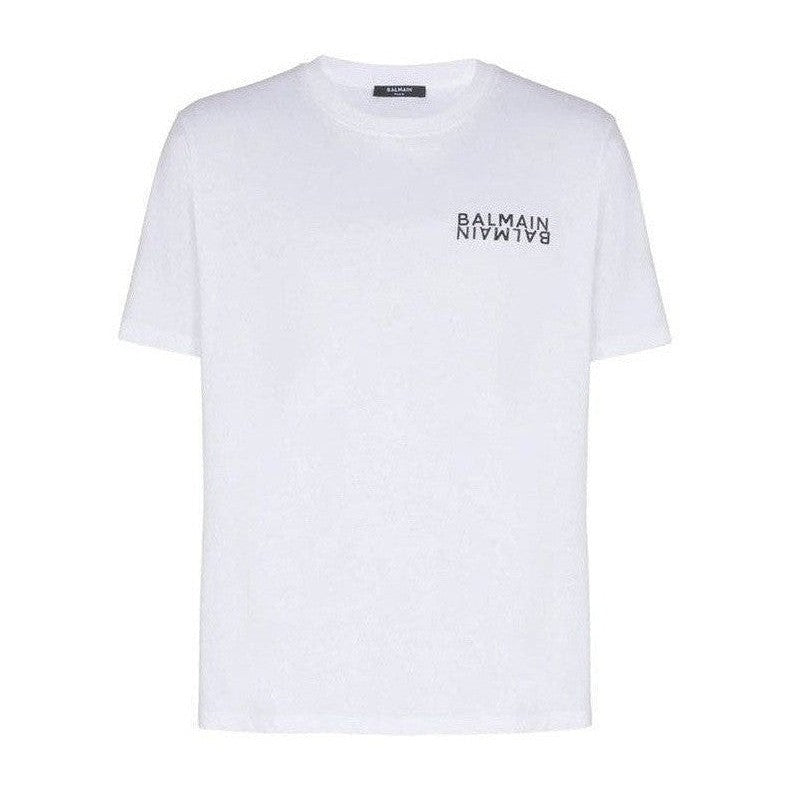 Balmain White Cotton T-Shirt mens luxury fashion - Mens Edit
