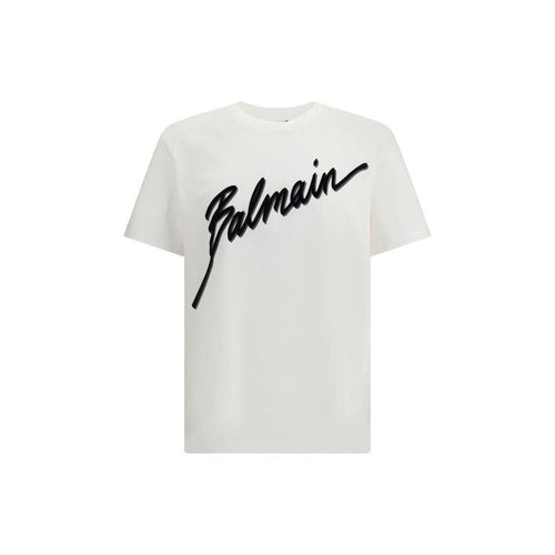 Balmain White Cotton T-Shirt mens luxury fashion - Mens Edit