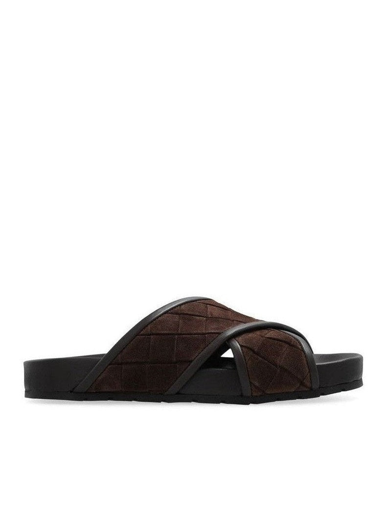 Bottega Veneta Brown Lamb Leather Sandals mens luxury fashion - Mens Edit