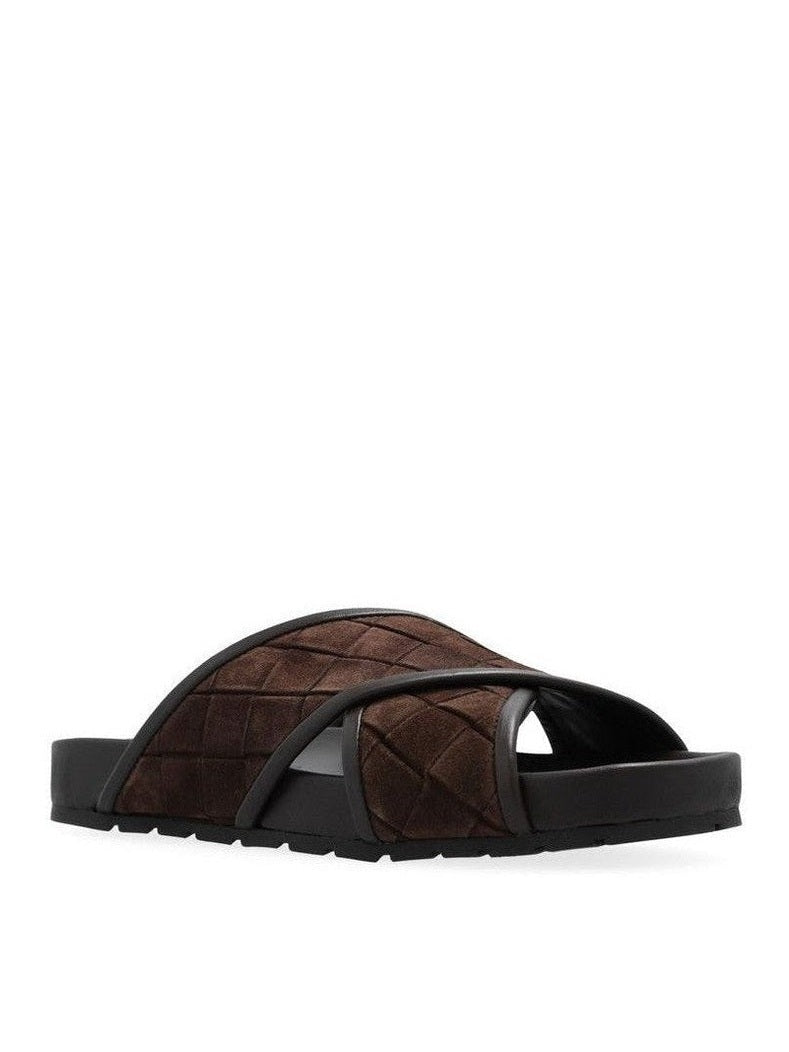 Bottega Veneta Brown Lamb Leather Sandals mens luxury fashion - Mens Edit