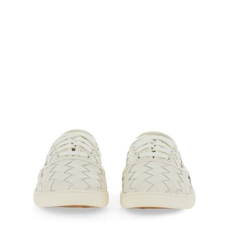 Bottega Veneta White Calfskin Low Top Sneakers mens luxury fashion - Mens Edit
