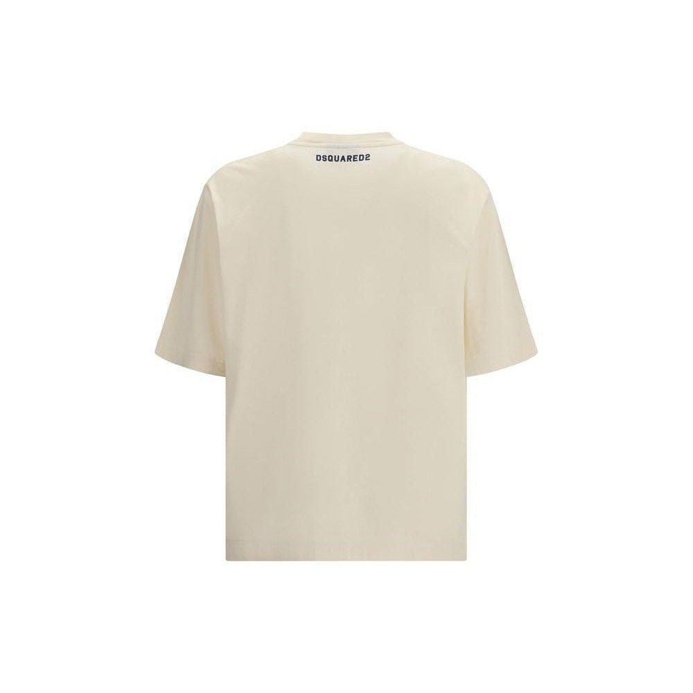 Dsquared² Beige Cotton T-Shirt mens luxury fashion - Mens Edit