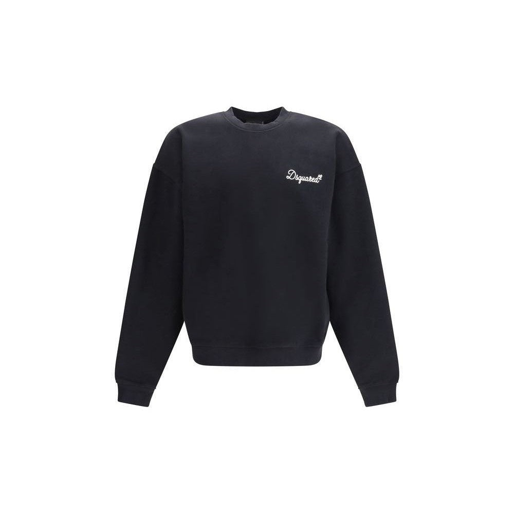 Dsquared² Black Cotton Sweatshirt mens luxury fashion - Mens Edit