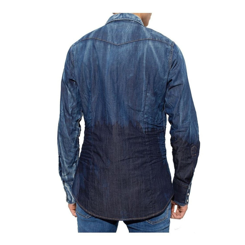 Dsquared² Blue Denim Shirt mens luxury fashion - Mens Edit