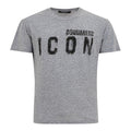 Dsquared² Grey Cotton Men's Logo T-Shirt - Designer Fashion | Mens Edit