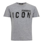 Dsquared² Grey Cotton Men's Logo T-Shirt - Designer Fashion | Mens Edit