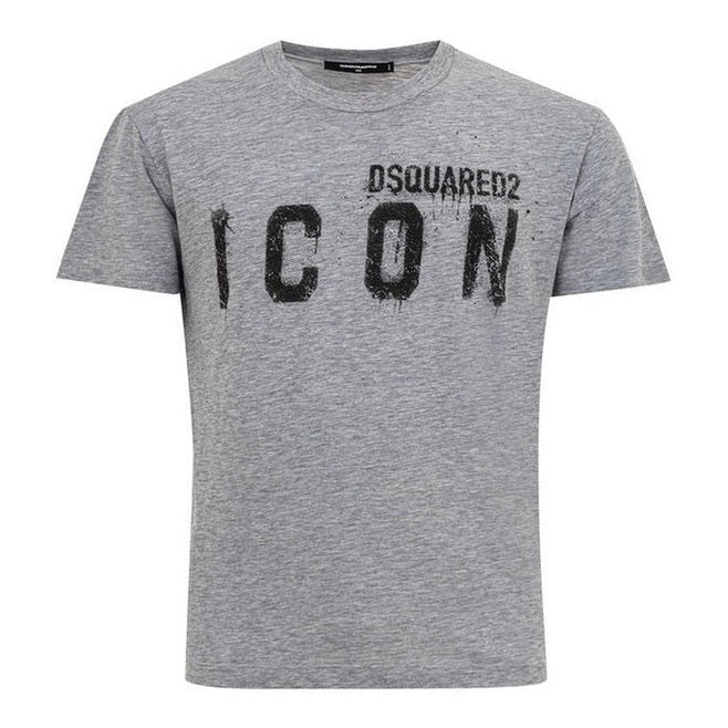 Dsquared² Grey Cotton Men's Logo T-Shirt - Designer Fashion | Mens Edit
