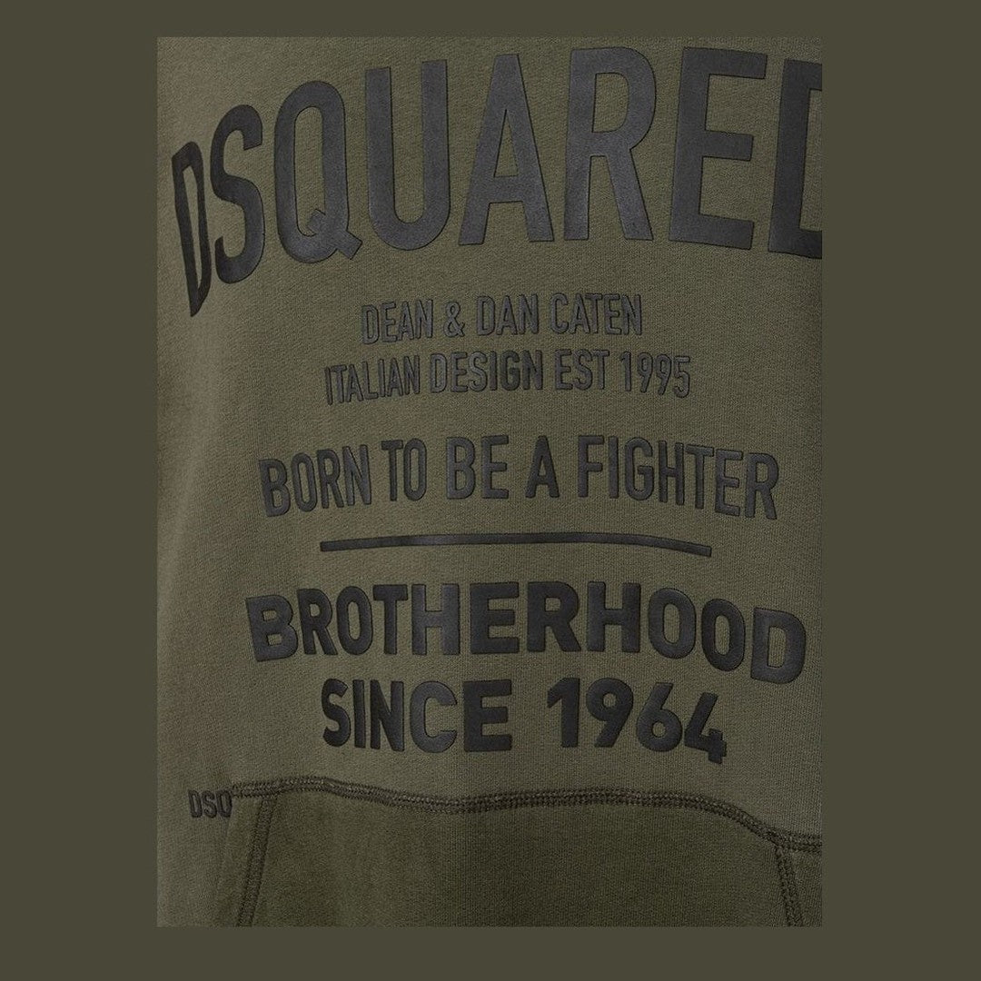 Dsquared² Green Cotton Sweatshirt mens luxury fashion - MENS EDIT