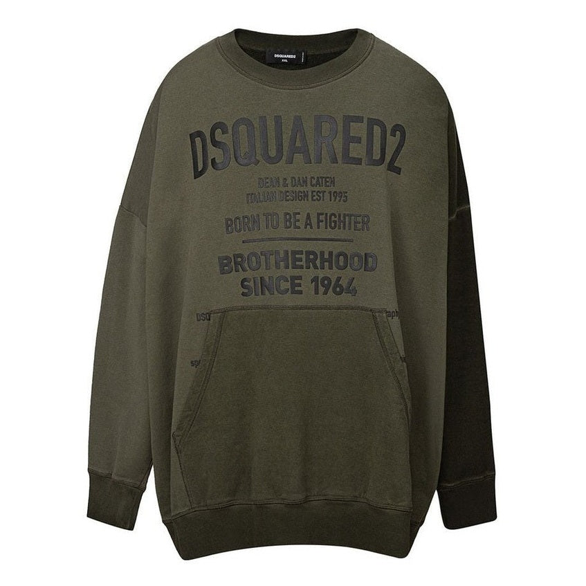 Dsquared² Green Cotton Sweatshirt mens luxury fashion - MENS EDIT