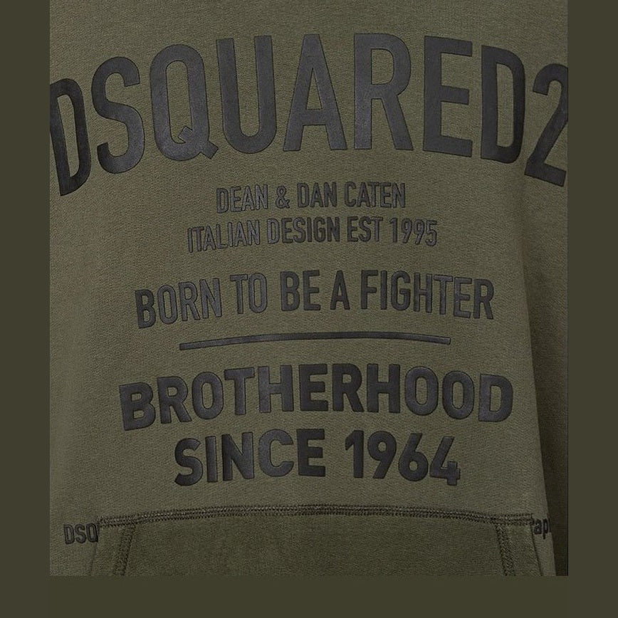 Dsquared² Green Cotton Sweatshirt mens luxury fashion - MENS EDIT