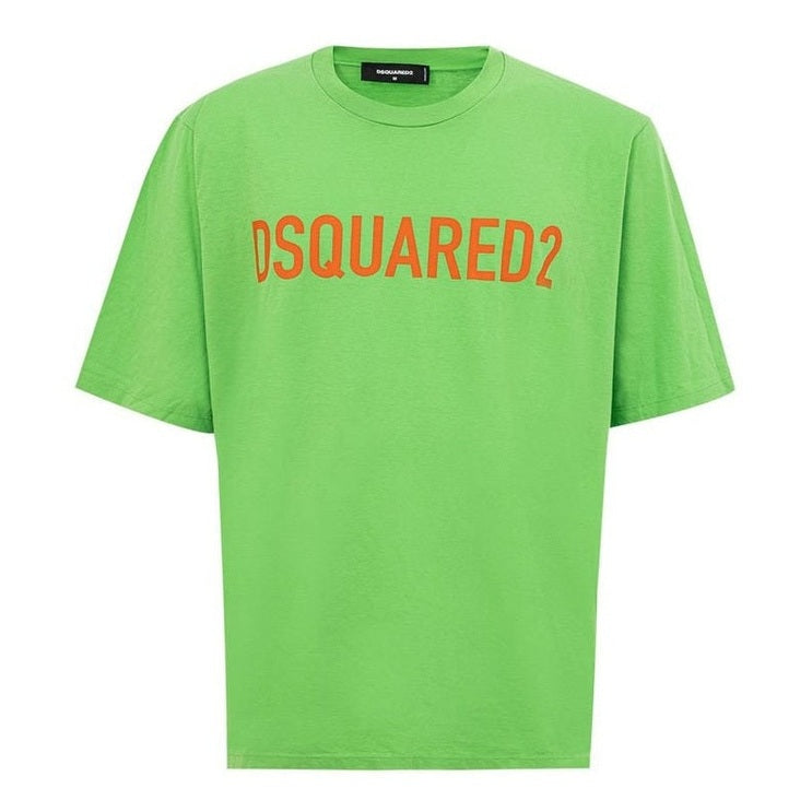 Dsquared² Green Cotton Men's Logo T-Shirt - Designer Fashion | Mens Edit