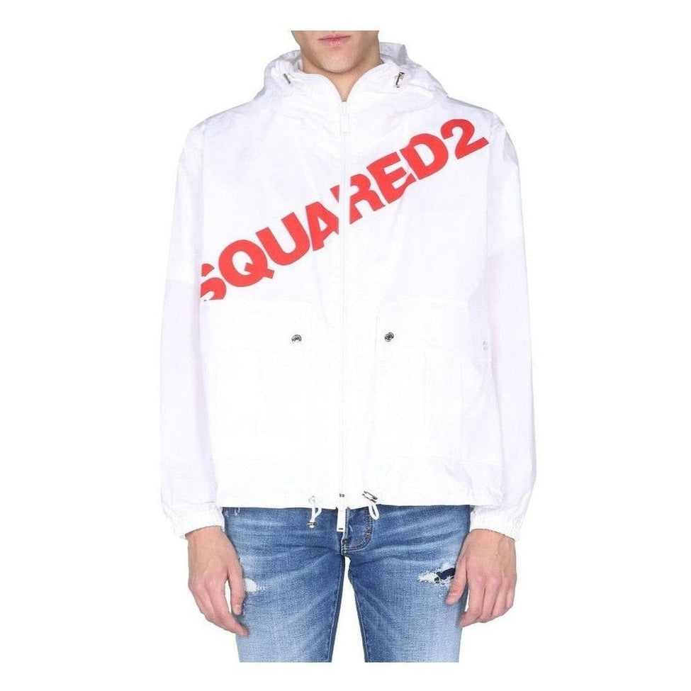 Dsquared² White Cotton Shell Jacket mens luxury fashion - Mens Edit