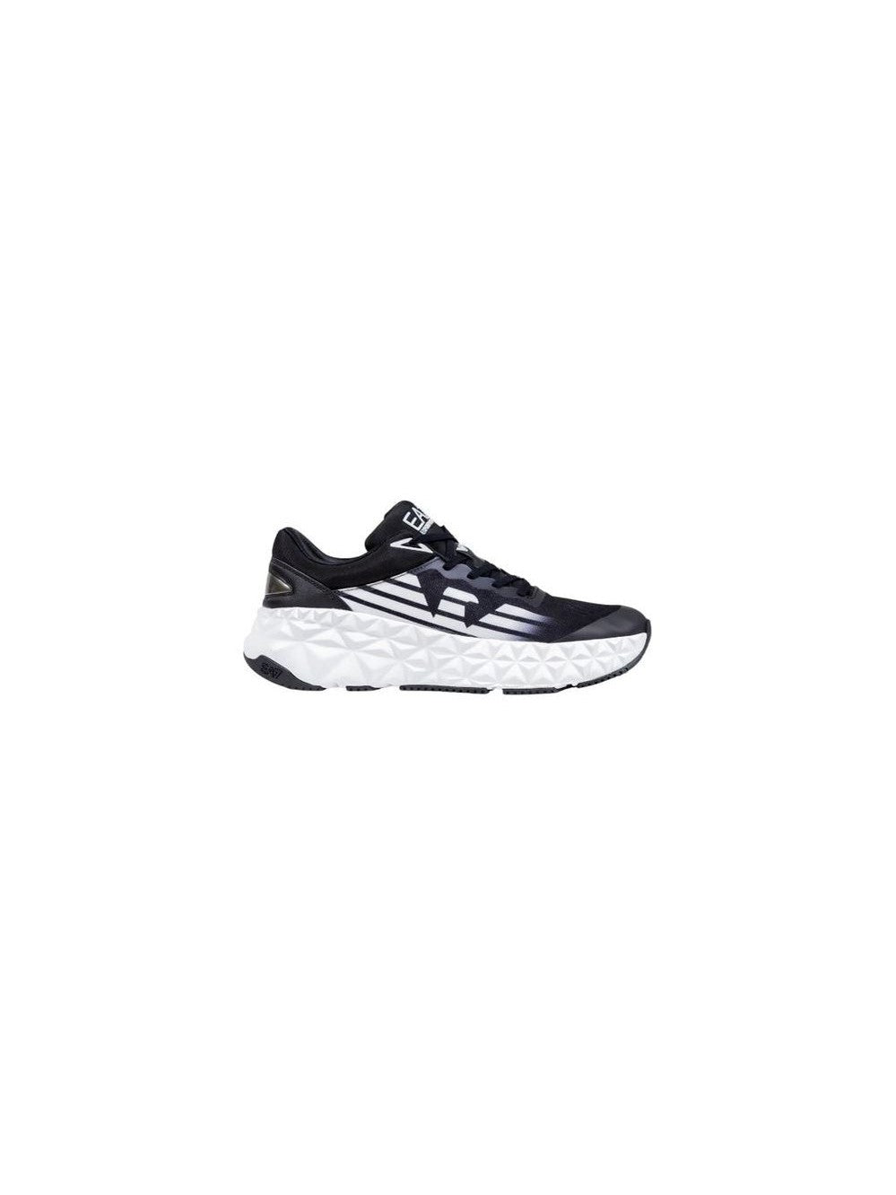 EA7 Emporio Armani Black And White Polyester Athletic Sneakers mens luxury fashion - Mens Edit
