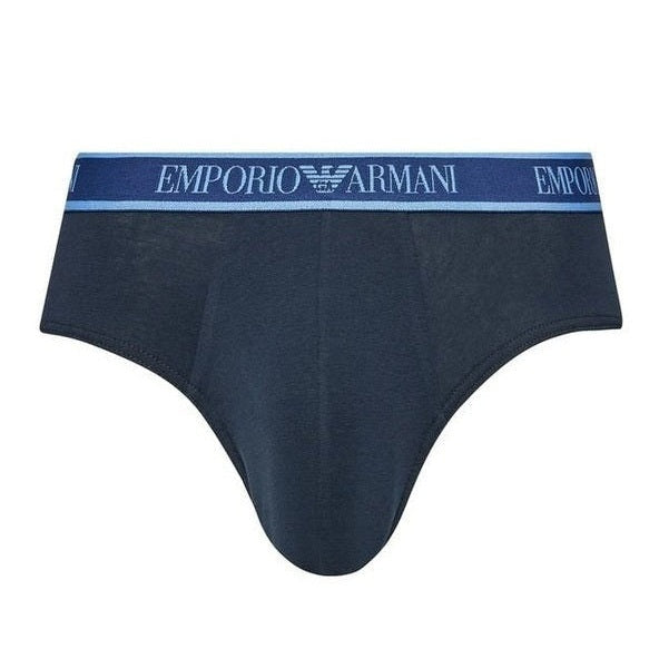Emporio Armani Underwear Blue Cotton Briefs mens luxury fashion - Mens Edit